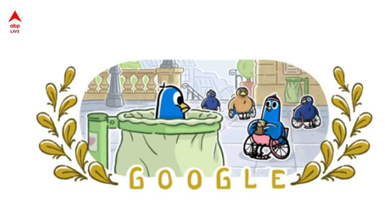 paris paralympics 2024 wheelchair basketball game celebrated by google doodle with a hidden message Wheelchair Basketball Paralympics: শুরু প্যারালিম্পিক্সের লড়াই, গুগল ডুডলে উইলচেয়ার বাস্কেটবল, রয়েছে বিশেষ বার্তা