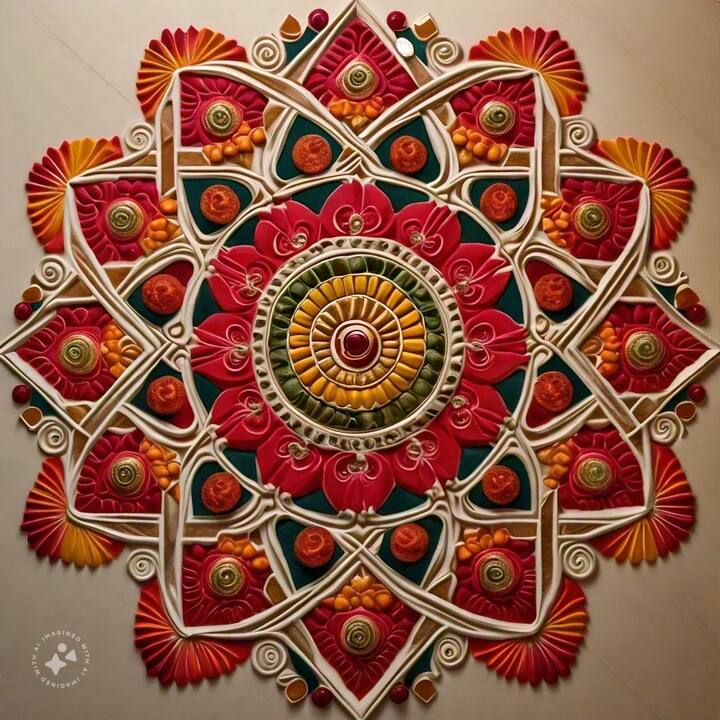 ਜੇਕਰ ਤੁਸੀਂ ਉਸ ਕਮਰੇ ਵਿੱਚ ਰੰਗੋਲੀ ਬਣਾਉਣਾ ਚਾਹੁੰਦੇ ਹੋ ਜਿੱਥੇ ਭਗਵਾਨ ਗਣੇਸ਼ ਰੱਖਿਆ ਗਿਆ ਹੈ, ਤਾਂ ਤੁਸੀਂ ਇਸ ਰੰਗੋਲੀ ਨੂੰ ਅਜ਼ਮਾ ਸਕਦੇ ਹੋ।