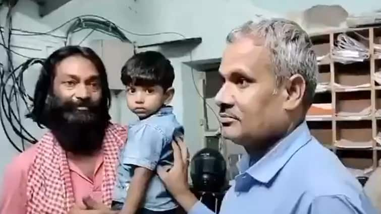 Rajasthan Jaipur 11-Month-Old Boy Refuses To Leave Kidnapper Viral Video Uttar Pradesh Jaipur Toddler Refuses To Leave Kidnapper, Cries Uncontrollably After Police Rescue In Viral Video