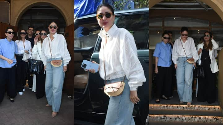 Kareena Kapoor Malaika Arora Photos: बॉलीवुड एक्ट्रेस करीना कपूर को शनिवार के दिन पैपराजी ने अपने कैमरे में कैद किया. जब एक्ट्रेस अपनी गर्ल गैंग संग आउटिंग पर निकली थी.