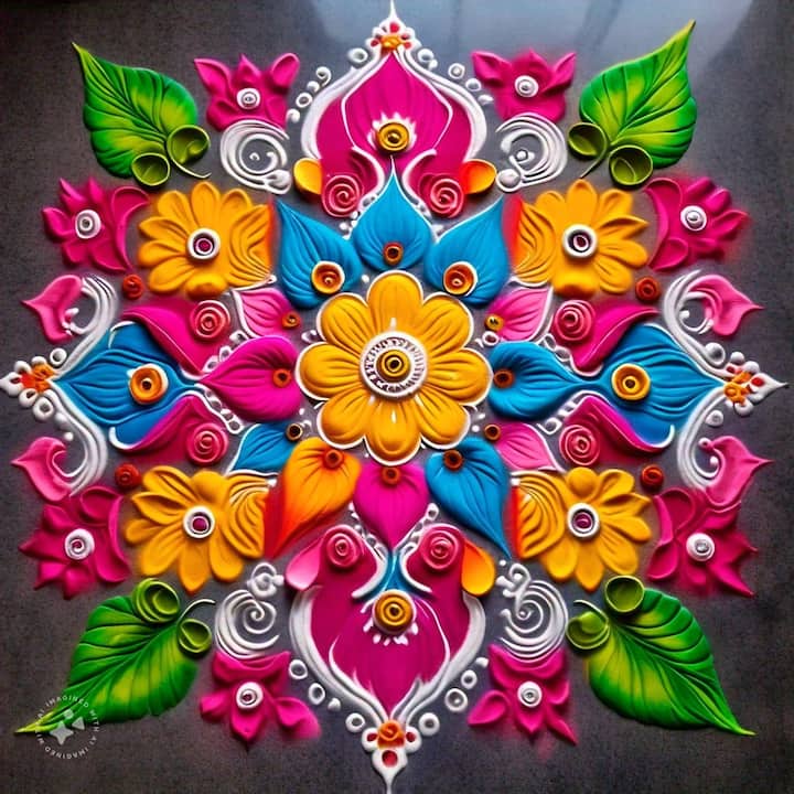 ਜੇਕਰ ਤੁਸੀਂ ਆਪਣੇ ਘਰ ਦੇ ਵਿਹੜੇ 'ਚ ਵੱਡੇ-ਵੱਡੇ ਫੁੱਲਾਂ ਨਾਲ ਰੰਗੋਲੀ ਦਾ ਖੂਬਸੂਰਤ ਡਿਜ਼ਾਈਨ ਬਣਾਉਣਾ ਚਾਹੁੰਦੇ ਹੋ, ਤਾਂ ਇਹ ਡਿਜ਼ਾਈਨ ਤੁਹਾਡੇ ਲਈ ਸਭ ਤੋਂ ਵਧੀਆ ਵਿਕਲਪ ਹੈ।