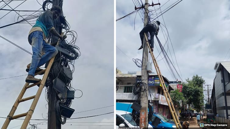 Remove hazardous cables from electric poles immediately oeders TSPDC CMD Musharraf Faruqui Telangana News: హైదరాబాద్‌ వాసులకు గుడ్ న్యూస్! ఇక ఆ గజిబిజిపై కఠిన చర్యలు