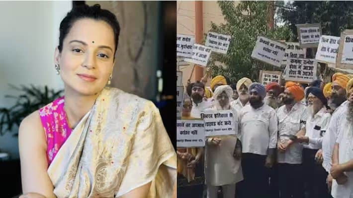 jabalpur sikh community demands ban on  kangana ranaut emergency movie Emergency Movie Controversy: ਕੰਗਨਾ ਦੀ ਫ਼ਿਲਮ ਖ਼ਿਲਾਫ਼ ਦੇਸ਼ ਭਰ 'ਚ ਹੋਣ ਲੱਗਿਆ ਪ੍ਰਦਰਸ਼ਨ, MP 'ਚ ਸਿੱਖ ਸੰਗਤ ਨੇ 'ਐਮਰਜੈਂਸੀ' 'ਤੇ ਪਾਬੰਦੀ ਦੀ ਕੀਤੀ ਮੰਗ