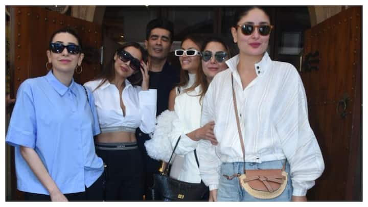 Kareena Kapoor Khan, Karisma Kapoor, Malaika Arora, Amrita Arora and Natasha Poonawala were spotted together on Thursday for a lunch date.