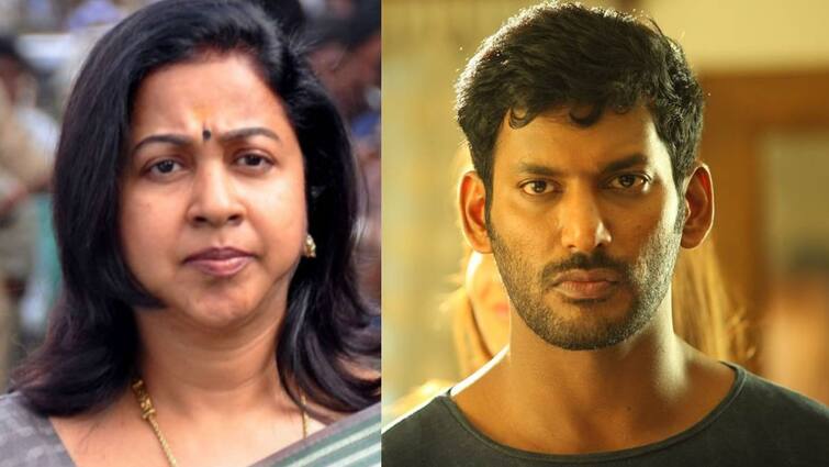 actress radhika sarathkumar slams actor vishal on his comments on sexual allegations Radhika Sarathkumar : விஷால் சரியான ஆம்பளையா இருந்தால் இத பண்ணட்டும்.. வெளுத்து வாங்கிய  ராதிகா சரத்குமார்