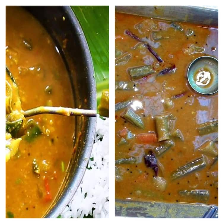 Kalyana Sambar Recipe Kalyana Sambhar Recipe Arachuvitta Sambhar Kalyana Sambar : லஞ்ச் பாக்ஸ் சாப்பாடே விருந்து மாதிரி இருக்கணுமா? கல்யாண சாம்பார் ரெசிப்பி இதோ.. ஈஸியா முடிங்க..