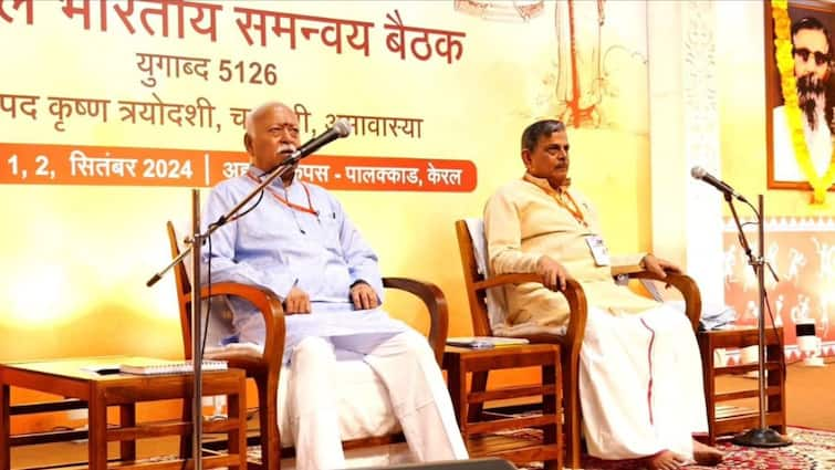 RSS Big Meeting Palakkad Kerala Mohan Bhagwat BJP President JP Nadda Bangladesh Kolkata Rape Case Know details RSS: बांग्लादेश से लेकर बंगाल तक, संघ की बड़ी बैठक में उठेंगे बड़े सवाल! केरल में 3 दिन चलेगा महामंथन