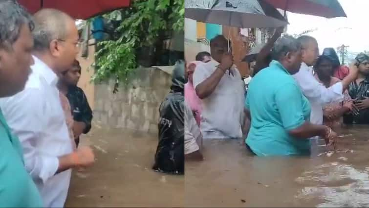 mylavaram MLA vasantha krishna prasad visits flood effected areas in NTR district MLA Vasantha Krishna Prasad: భారీ వర్షాలు - నడుము లోతు నీటిలో ఎమ్మెల్యే వసంత కృష్ణప్రసాద్ పర్యటన