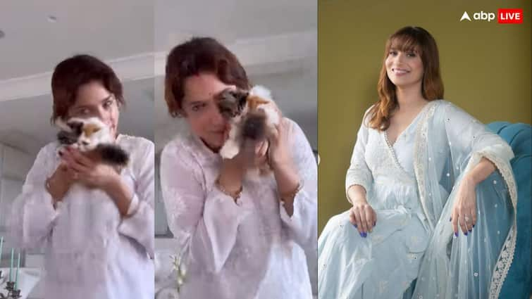 Ankita Lokhande Vicky Jain welcome their little princess Mau cat shared adorable video Ankita Lokhande के घर आई नन्ही मेहमान, नाम है माउ लोखंडे जैन, एक्ट्रेस ने कहा- 'हमारी प्यारी बेटी'