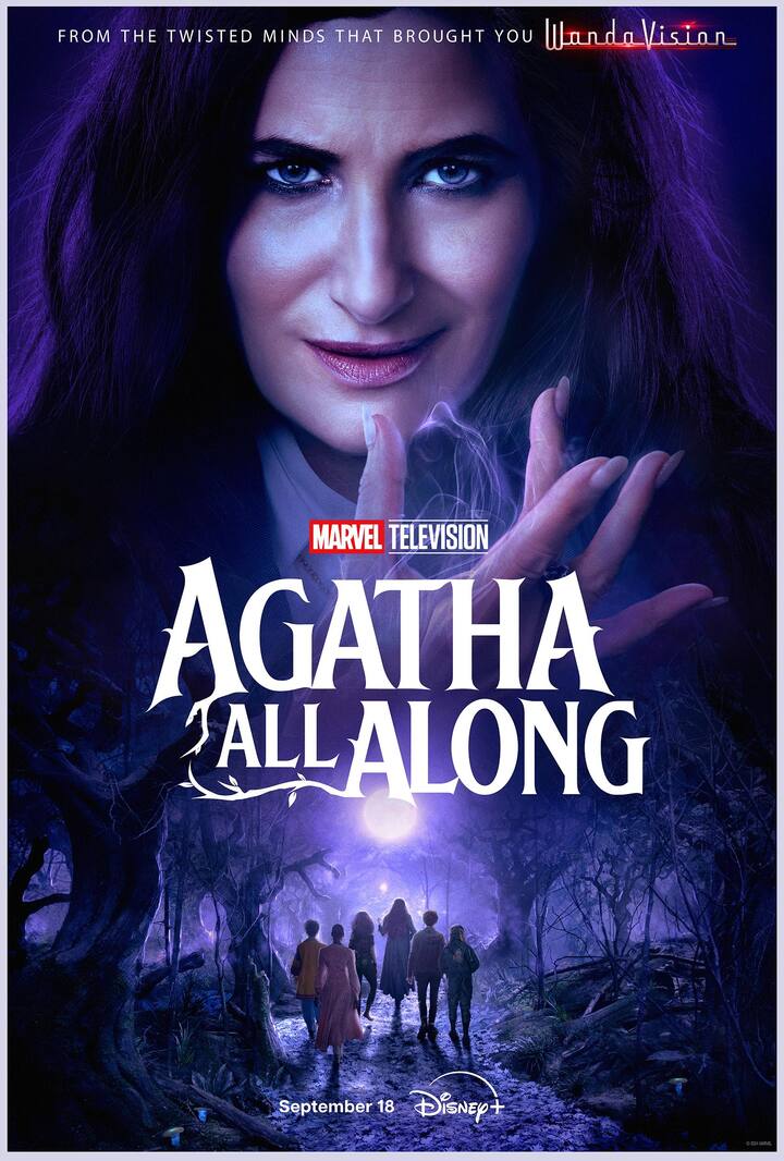 Agatha All Along, starring Kathryn Hahn, premieres September 18 on Disney+. The miniseries will release its first two episodes, with seven more weekly until November 6.