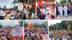 Maha Vikas Aghadi Jode Maro Andolan : महाविकास आघाडीकडून जोडे मारो आंदोलन; उद्धव ठाकरेंनी मुख्यमंत्री, दोन्ही उपमुख्यमंत्र्याच्या पोस्टरला मारले जोडे