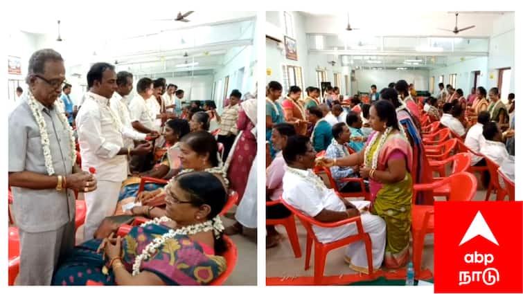 Mayiladuthurai district Sirkazhi husband and wife respected the wife. சீர்காழியில் மனைவி நலவேட்பு விழா! கணவன் மனைவிக்கு, மனைவி கணவனுக்கும் மரியாதை செய்யும் விழா - எங்கு தெரியுமா..?