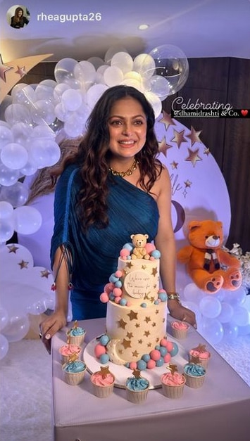 Drashti Dhami का बेबी शावर, वन शोल्डर ड्रेस पहने बेबी बंप फ्लॉट करती दिखीं एक्ट्रेस, ये स्टार्स आए नजर