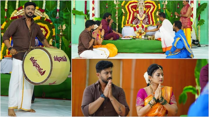 Varalakshmi Vratam Celebration with Star Maa's Satyabhama Cast: తెలుగు సంప్రదాయం, సంస్కృతికి స్టార్ మా ఛానల్ ఎప్పుడూ ప్రాముఖ్యం ఇస్తుంది. తాజాగా 'సత్యభామ' సీరియల్ తారాగణాన్ని వరంగల్ తీసుకు వెళ్లింది.