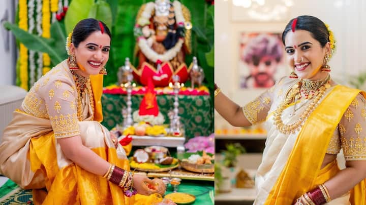 Sravanthi Chokarapu Latest Photos : స్రవంతి చోకరపు తన లేటెస్ట్ ఫోటోలను ఇన్​స్టాలో షేర్ చేసింది. వరలక్ష్మీ వ్రతం చేసుకుని.. దానికి సంబంధించిన ఫోటోలను నెటిజన్స్​తో పంచుకుంది.