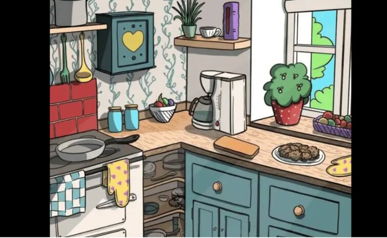 Optical illusion spot the mouse in kitchen in under 10 seconds Optical Illusion: கிச்சனில் ஒளிந்திருக்கும் எலி; கண்டுபிடிக்க 10 நொடிதான் அவகாசம்!