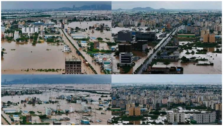 CM Chandrababu visited flooded Vijayawada late at night Vijayawada: జలదిగ్బంధంలోనే బెజవాడ- వరద ప్రాంతాల్లో అర్థరాత్రి సీఎం పర్యటన