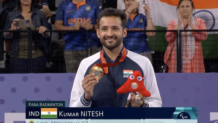 Who Is Nitesh Kumar Badminton Gold Paris Paralympics 2024 Mens Singles SL3 Career Education Journey Medals Accomplishments Who Is Nitesh Kumar, IITian Who Won Badminton Gold At Paris Paralympics 2024