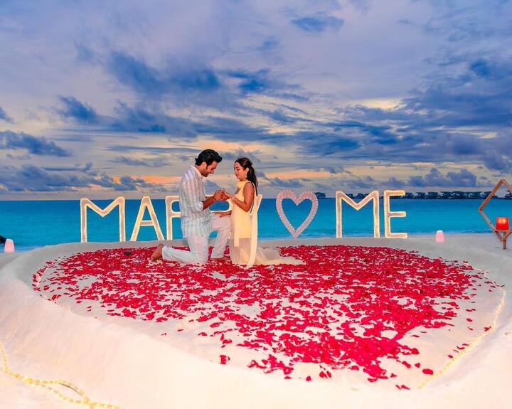 Aadar Jain has finally proposed to the love of his life, Alekha Advani, and the photos from their special day are absolutely adorable.