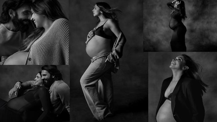 Deepika Padukone and Ranveer singh has shared their recent Maternity photoshoot Deepika Padukone Maternity photoshoot : வாவ்!  பெற்றோராகும் தீபிகா - ரன்வீர் ஃபோட்டோஷூட்.. ஒளிரும் தீபிகா..