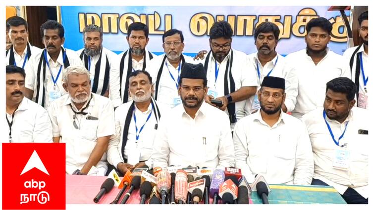 Mayiladuthurai district MMK party General Assembly meeting  ”தமிழகத்தில் வழிப்பறி” அரசை கடுமையாக சாடிய எம்.எல்.ஏ...! - பரபரப்பு!!