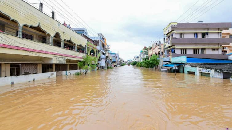 Telangana, Andhra Rain Updates IMD alert Death Toll Flooding waterlogging 100 Trains Cancelled Hyderabad School Colleges shut Chandrababu Naidu Revanth Reddy Telangana, Andhra Rain: 29 Dead Amid Heavy Downpours; Hyderabad Schools Shut As IMD Warns Of More Showers