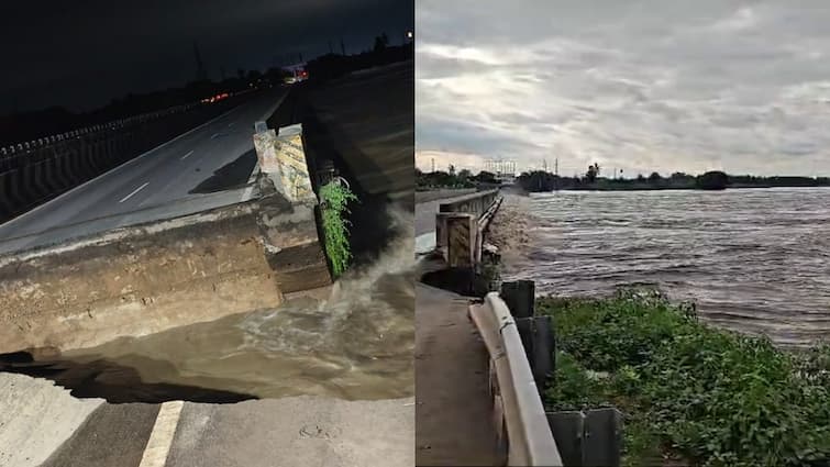 bridge collapsed at paleru reservoir and stopped traffic between ap and telangana Heavy Rains: సరిహద్దు వద్ద తెగిన వంతెన - తెలుగు రాష్ట్రాల మధ్య నిలిచిన రాకపోకలు