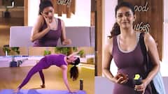 Keerthy Suresh : வளைந்து நெளிந்து யோகா செய்து அசத்தும் நடிகை கீர்த்தி சுரேஷ்!