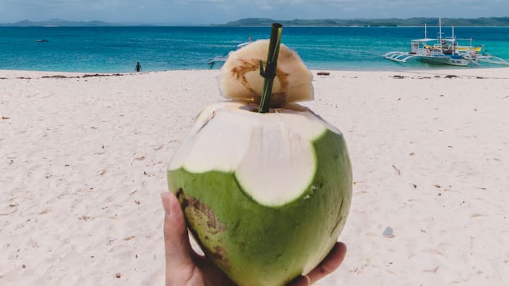 Natural Sports Drink: Coconut water, often referred to as green coconut water because it comes from immature, green coconuts, is packed with essential carbohydrates and electrolytes like potassium, sodium, and magnesium. These natural components make it a popular choice for treating and preventing dehydration, offering a refreshing and effective way to stay hydrated. (Image source: Canva)