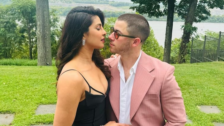 Priyanka Chopra Nick Jonas Slay Formal Attires At Family Friend Wedding With Joe Jonas Nick Jonas Can't Take His Eyes Off Priyanka Chopra As She Dazzles In A Black Dress At Family Friend's Wedding