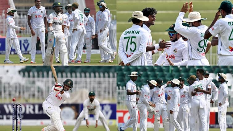 Bangladesh defeated Pakistan by 6 wickets in 2nd test won test series 2-0 Najmul Hossain Shanto shan masood babar azam pak vs ban टेस्ट क्रिकेट का सबसे बड़ा उलटफेर, बांग्लादेश ने पाकिस्तान को दूसरे टेस्ट में भी रौंदा; कर डाला सूपड़ा साफ