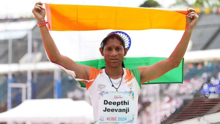 Deepthi Jeevanji Wins Bronze Medal Race Womens 400m T20 Final Paralympics 2024 Deepthi Jeevanji Clinches Bronze In Women’s 400m T20 Final At Paralympics 2024, Takes India's Medal Tally To 16