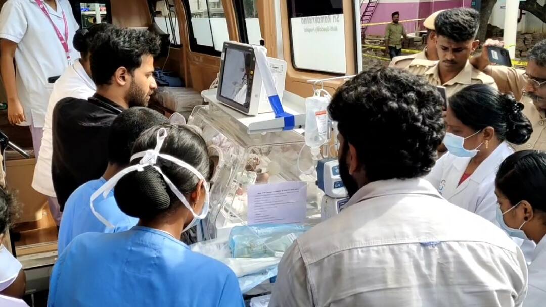 7 நாள் குழந்தைக்கு இருதய அறுவை சிகிச்சை - 2 1/2 மணிநேரத்தில் திருச்சியில் - கோவை வந்த ஆம்புலன்ஸ் Ambulance from Trichy to Coimbatore in 2 1/2 hours for heart surgery on 7 day old baby TNN 7 நாள் குழந்தைக்கு இருதய அறுவை சிகிச்சை - 2 1/2 மணிநேரத்தில் திருச்சியில் - கோவை வந்த ஆம்புலன்ஸ்