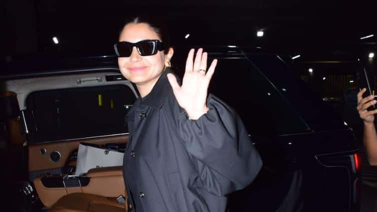 Anushka Sharma In Stylish Black Look At Mumbai Airport During India Visit Without Virat Kohli See Video Anushka Sharma Visits India Sans Virat Kohli And Kids, Fans Can't Keep Calm Seeing Her Stylish Look; WATCH