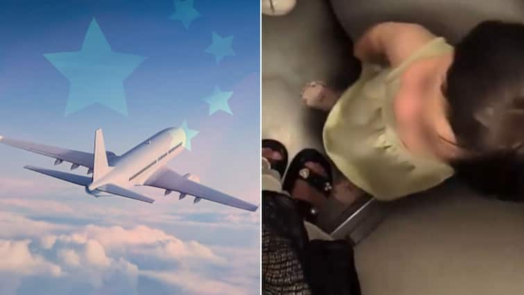 China noisy Toddler Locked In Plane Toilet to Discipline Her viral video Viral Video: Noisy China Toddler Locked In Plane Toilet As Fellow Passengers Wanted To 'Discipline' Her