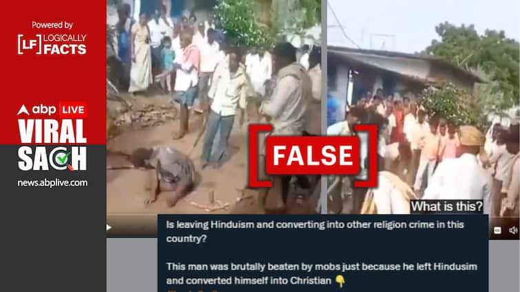 Fact Check: Viral Video Falsely Claims Assault On Indian Man For 'Converting To Christianity' Fact Check: Viral Video Falsely Claims Assault On Indian Man For 'Converting To Christianity'