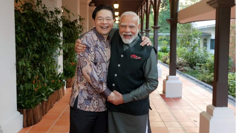 PM Modi meets singapore pm lawrence wong dinner Sri Temasek Happy To Have Met My Friend 'Happy To Have Met My Friend': Modi Says After 'Excellent Discussion' With Singapore PM