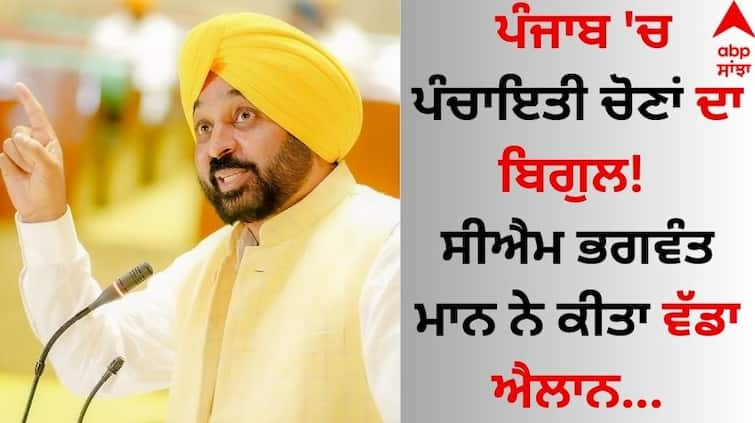 Punjab Vidhan Sabha Panchayat elections will be held in Punjab soon! CM Bhagwant Mann made a big announcement Punjab Vidhan Sabha: ਪੰਜਾਬ 'ਚ ਪੰਚਾਇਤੀ ਚੋਣਾਂ ਦਾ ਬਿਗੁਲ! ਸੀਐਮ ਭਗਵੰਤ ਮਾਨ ਨੇ ਕੀਤਾ ਵੱਡਾ ਐਲਾਨ