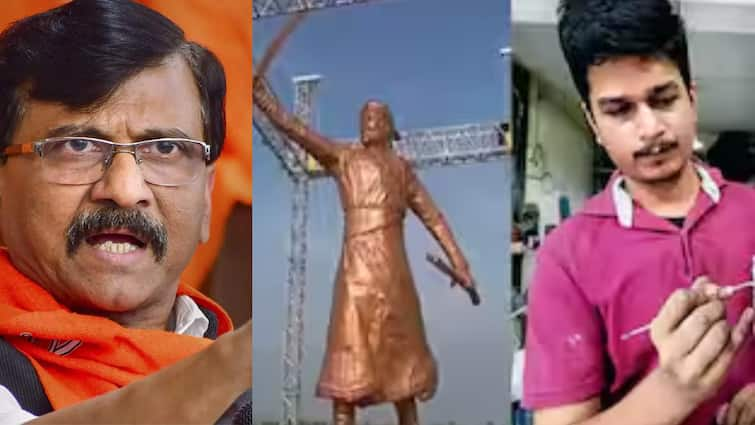 Shivaji Maharaj statue build in just 15 to 16 lakhs rs by Jaydeep Apte where is remaining money says Sanjay Raut Shivaji Maharaj Statue: शिवाजी महाराजांच्या पुतळ्यासाठी 15-16 कोटींचं बजेट मंजूर, पण जयदीप आपटेने पुतळा फक्त 15 लाखांत बनवला, बाकीचे पैसे कुठे गेले? संजय राऊतांचा सवाल