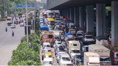 पश्चिम द्रुतगती महामार्गावर वाहतुकीचे तीन तेरा, कुरार ते कांदिवली वाहनांच्या लांबच लांब रांगा