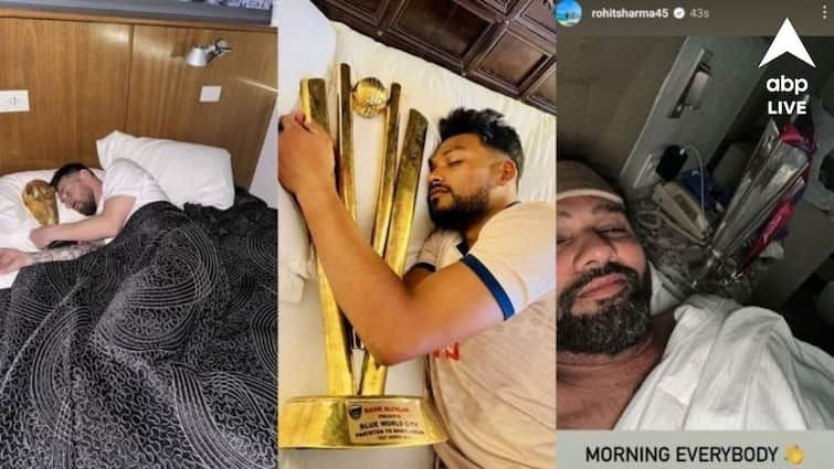 PAK vs BAN Najmul Hossain Shanto sleeps with the trophy followed the footsteps of Lionel Messi Rohit Sharma