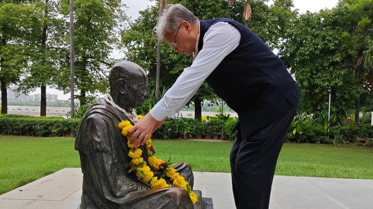 Chinese Ambassador to India Xu Feihong visits Sabarmati Ashram Ahmedabad 'India, China Supported Each Other's Fight For Independence': Chinese Envoy During Visit To Sabarmati Ashram