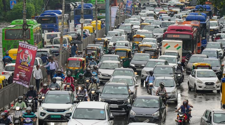 Rain in the national capital on Wednesday caused waterlogging and traffic disruption in many parts.