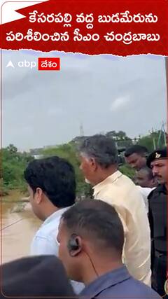 కేసరపల్లి వద్ద బుడమేరును పరిశీలించిన సీఎం చంద్రబాబు