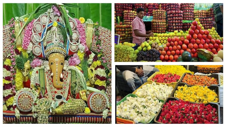 Vinayagar Chaturthi 2024 Flowers Fruits Vegetables Sales Increases Merchants Happy களைகட்டும் விநாயகர் சதுர்த்தி! பூக்கள், பழங்கள், காய்கறிகள் விற்பனை படுஜோர் - வியாபாரிகள் ஹாப்பி