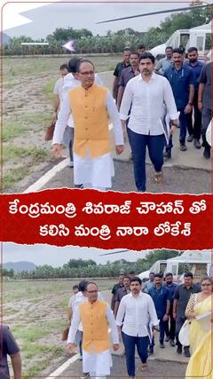 కేంద్రమంత్రి శివరాజ్ చౌహాన్ తో కలిసి మంత్రి నారా లోకేశ్