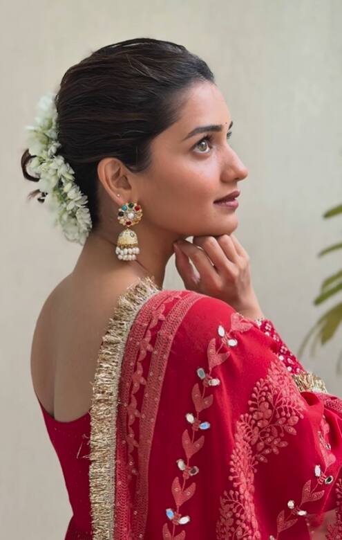 केसांत गजरा अन् दिलखेच अदांनी पुन्हा एकदा तिच्या चाहत्यांची मनं जिंकली आहेत.