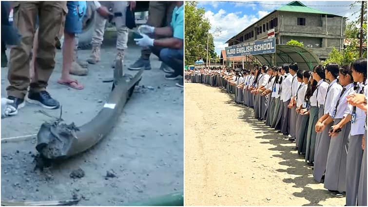 Manipur Violence 1 Dead As Bomb Hurled At Ex-CM Mairembam Koireng House In Moirang Bishnupur Human Chains In Imphal Over Drone Attacks Manipur Violence: 1 Killed In 'Rocket Attack' On Ex-CM’s House; Human Chains Protest Against Drone Strikes