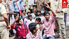 SFI Protest on Mahavishnu issue | ”நடவடிக்கை எடுக்கலனா..” கடுப்பான மாணவர்கள்!பள்ளி வாசலில் போராட்டம்