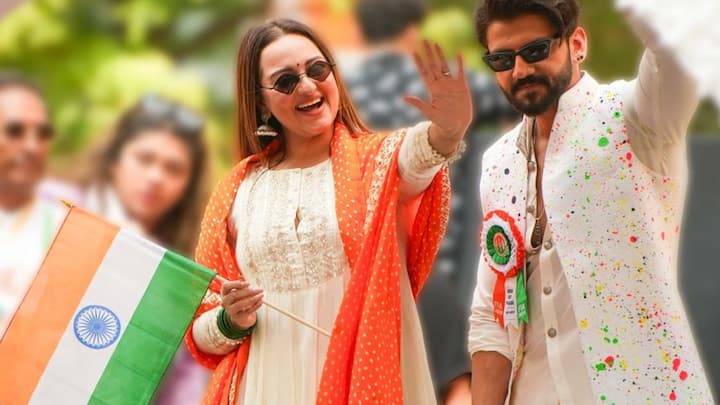 New York's India Day Parade was recently attended by Sonakshi Sinha and Zaheer Iqbal. Take a look at their pictures.